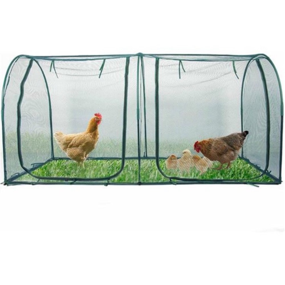 Portable Chicken Run Hen Coop, Outdoor Gardening Net, Small Animals Enclosure